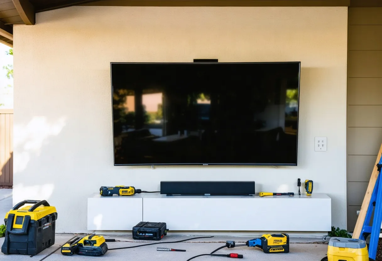 Tv mounting and wire concealment glendale az in Glendale